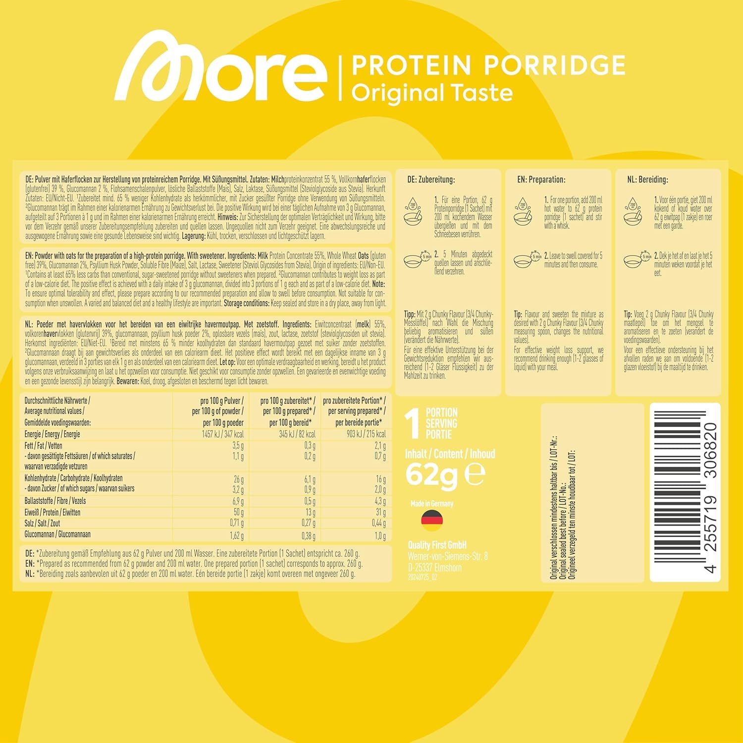 XXL Protein Box - MORE Nutrition - (Zerup, Clear Whey, Protein Iced Coffee, Protein Milkshake, Protein Sahne, Protein Grießpudding, Protein Pudding, Shaker) - Bild 3