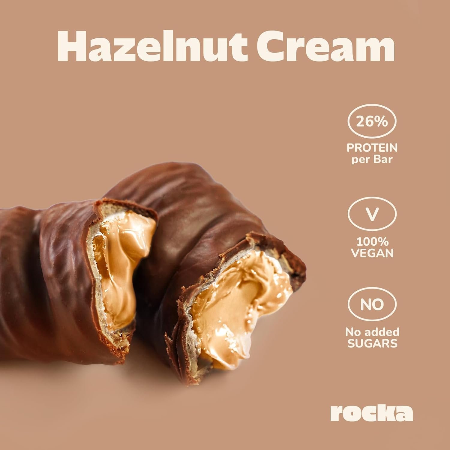 Rocka Waffel Protein Bar (30g per bar) - Veganer Waffelsnack ohne Zucker mit nur 162 kcal pro Portion - Proteinquelle - Knusprig & Cremig - Ideal für Bewusste Ernährung - Image 7